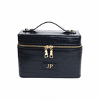 Faux Croc Vanity Case with initials