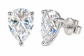 Waterdrop Moissanite Stud Earrings Sterling Silver