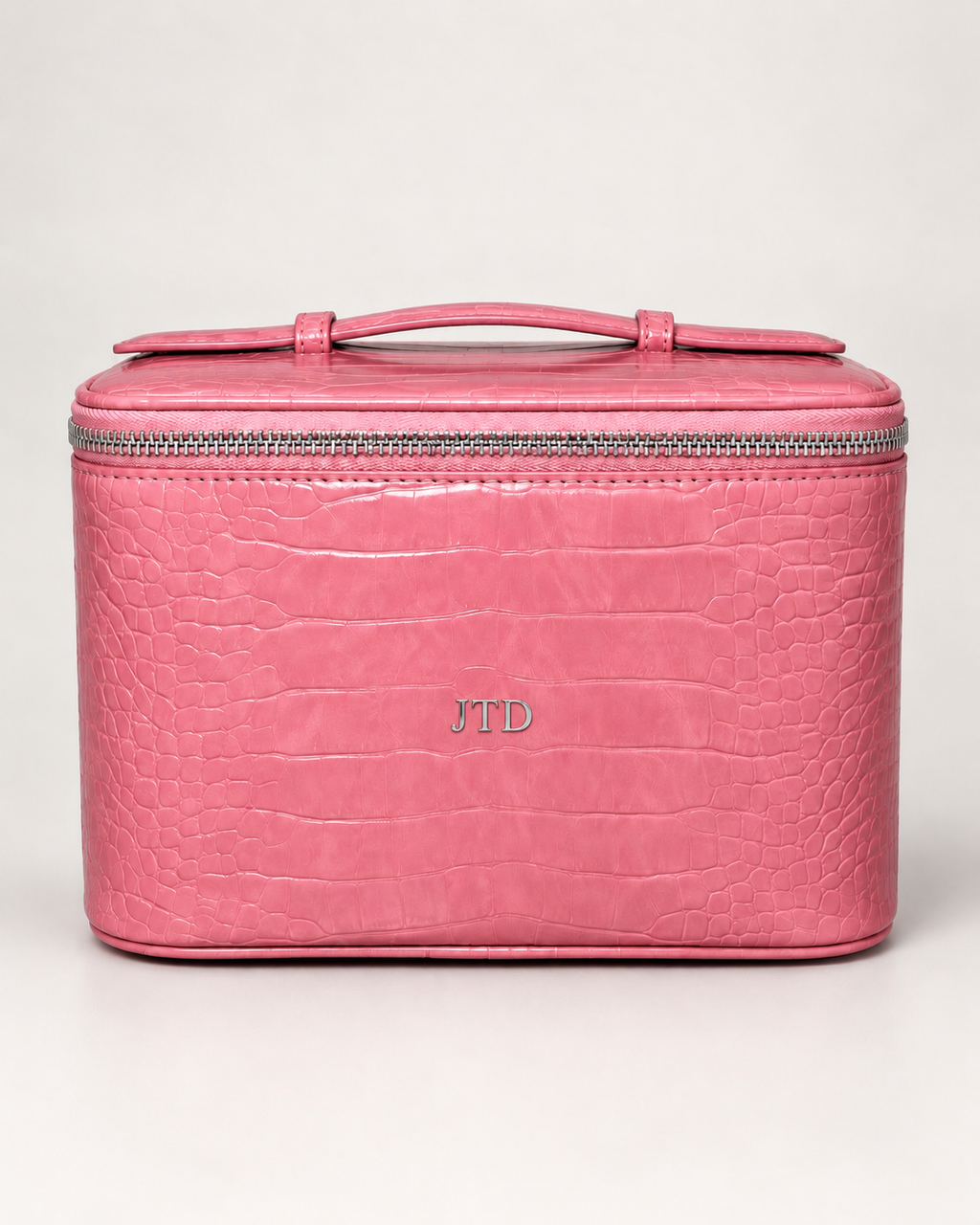Faux Croc Vanity Case with initials