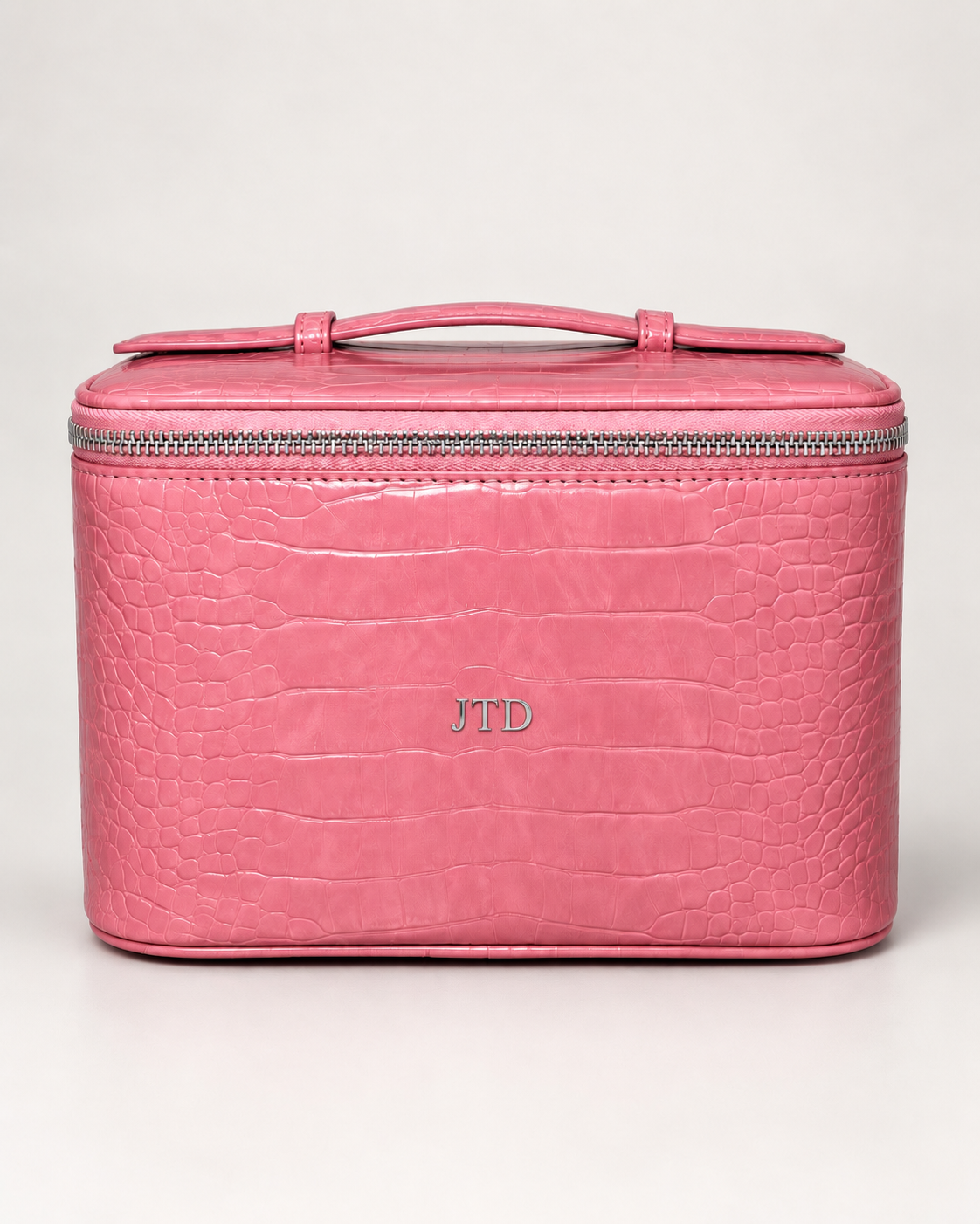Faux Croc Vanity Case with initials