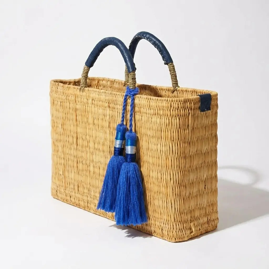 Beautiful Reed Basket with Tassle