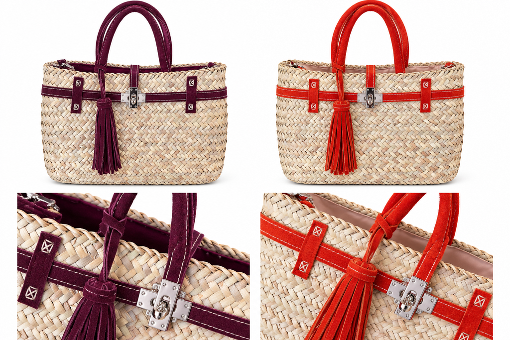 PRE ORDER (3-4 weeks) Hand Woven Leather Burgundy Velvet Silver Hardware