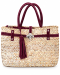 PRE ORDER (3-4 weeks) Hand Woven Leather Burgundy Velvet Silver Hardware