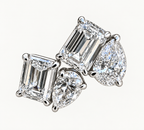 4 Carat Double Moissanite Stud Earrings