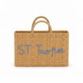 Personalised Embroidered Reed Basket Handbag