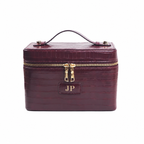 Faux Croc Vanity Case with initials