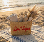 Personalised Embroidered Reed Basket Handbag